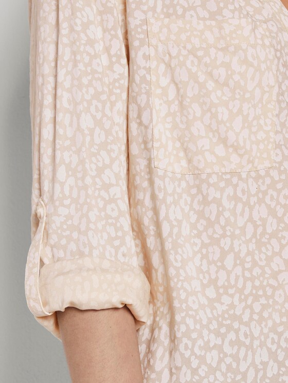 Langärmlige Bluse mit ganzflächigem Muster - Frauen - beige small leo design Langärmlige Bluse mit ganzflächigem Muster - Frauen - beige small leo design - 10 - TOM TAILOR