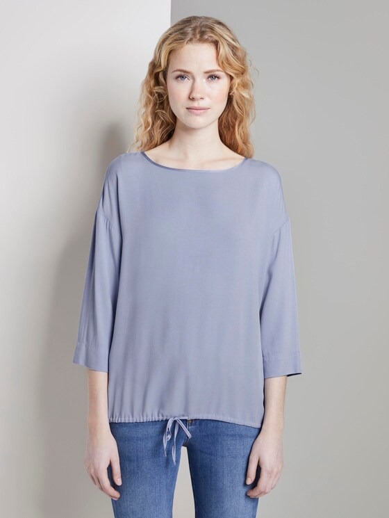 Bluse mit elastischem Bund - Frauen - Parisienne Blue Bluse mit elastischem Bund - Frauen - Parisienne Blue - 1 - TOM TAILOR