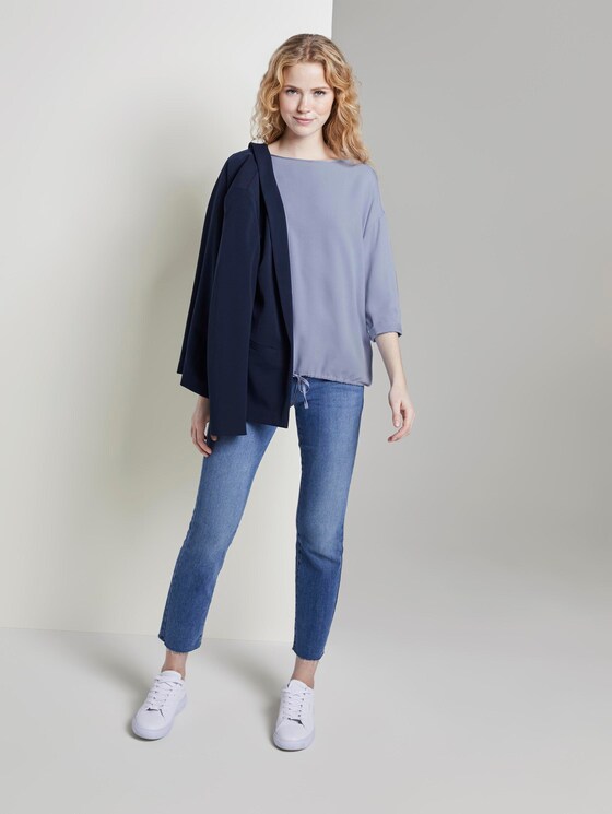 Bluse mit elastischem Bund - Frauen - Parisienne Blue Bluse mit elastischem Bund - Frauen - Parisienne Blue - 3 - TOM TAILOR