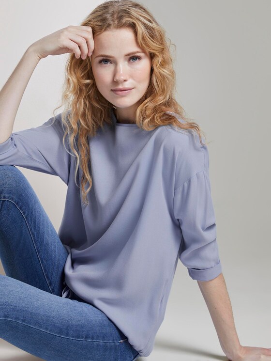 Bluse mit elastischem Bund - Frauen - Parisienne Blue Bluse mit elastischem Bund - Frauen - Parisienne Blue - 5 - TOM TAILOR