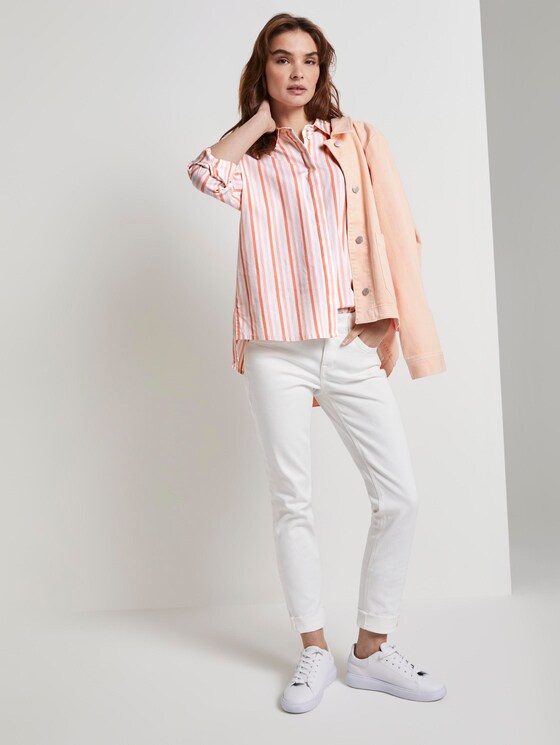 Nena & Larissa: Gestreifte Bluse - Frauen - melon beige stripe Nena & Larissa: Gestreifte Bluse - Frauen - melon beige stripe - 3 - TOM TAILOR
