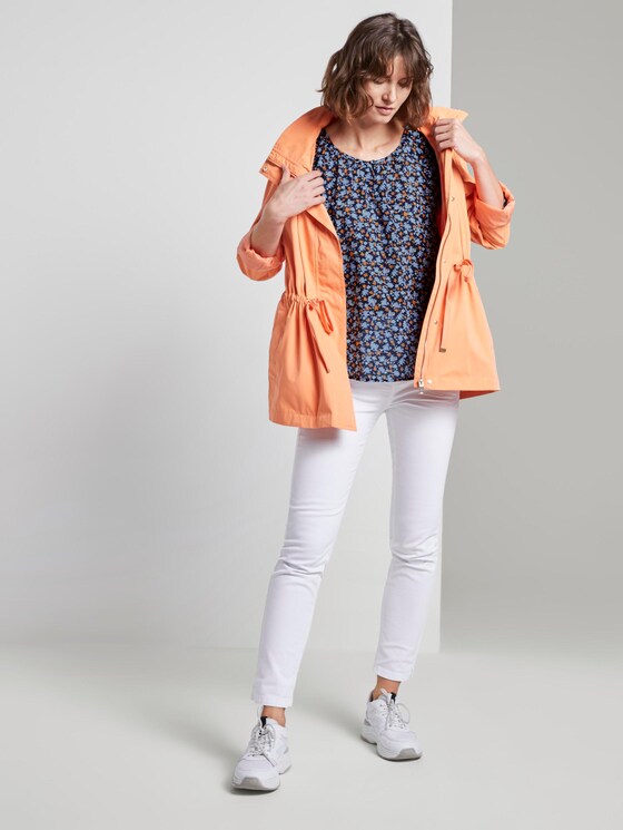 Bluse mit Raffungen - Frauen - navy floral design Bluse mit Raffungen - Frauen - navy floral design - 3 - TOM TAILOR