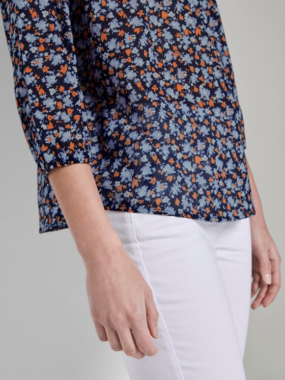 Bluse Mit Raffungen (blau) - Von TOM TAILOR