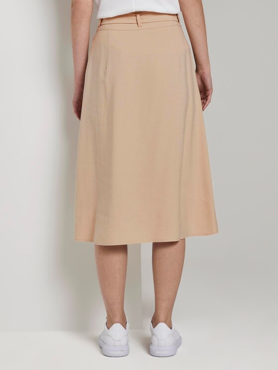 Midirock mit Knopfleiste - Frauen - cream toffee Midirock mit Knopfleiste - Frauen - cream toffee - 2 - TOM TAILOR