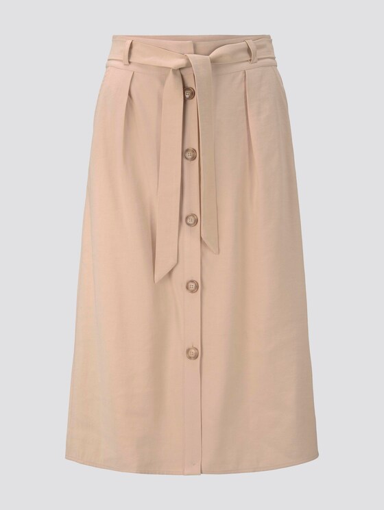 Midirock mit Knopfleiste - Frauen - cream toffee Midirock mit Knopfleiste - Frauen - cream toffee - 7 - TOM TAILOR