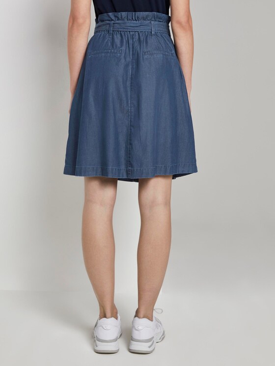 Rock mit Raffung - Frauen - Blue Denim Rock mit Raffung - Frauen - Blue Denim - 2 - TOM TAILOR