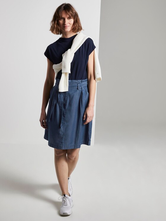 Rock mit Raffung - Frauen - Blue Denim Rock mit Raffung - Frauen - Blue Denim - 3 - TOM TAILOR