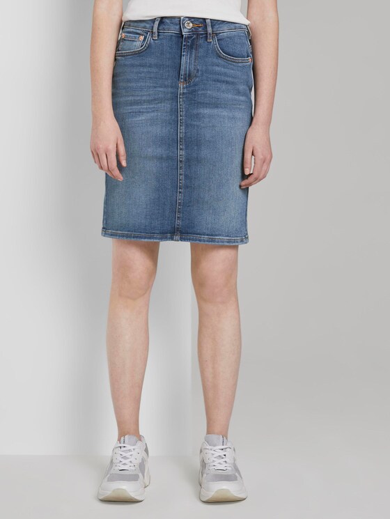 Schlichter Jeansrock - Frauen - light stone wash denim Schlichter Jeansrock - Frauen - light stone wash denim - 1 - TOM TAILOR