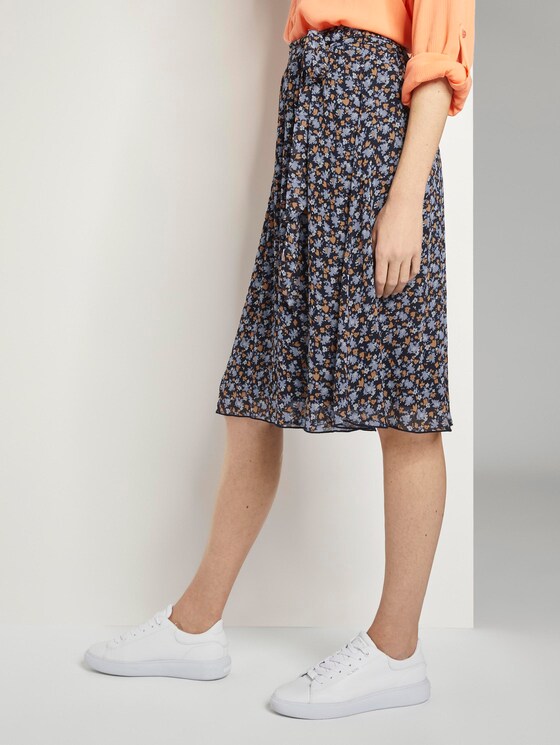 Rock aus Chiffon - Frauen - navy floral design Rock aus Chiffon - Frauen - navy floral design - 11 - TOM TAILOR