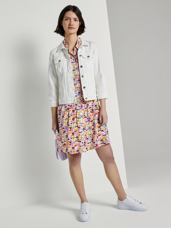 Mini Hemdkleid mit floralem Print - Frauen - multicolor flower print Mini Hemdkleid mit floralem Print - Frauen - multicolor flower print - 3 - TOM TAILOR Denim