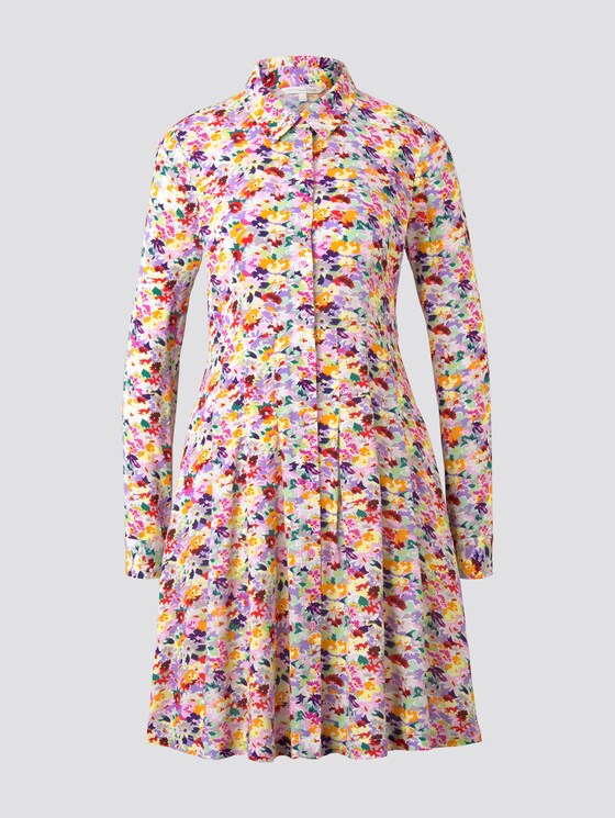 Mini Hemdkleid mit floralem Print - Frauen - multicolor flower print Mini Hemdkleid mit floralem Print - Frauen - multicolor flower print - 7 - TOM TAILOR Denim