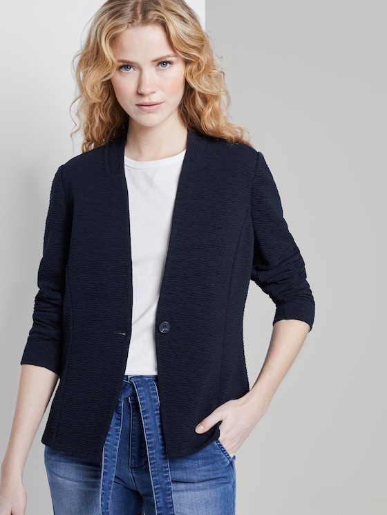 Blazer in Crincle-Optik - Frauen - Sky Captain Blue Blazer in Crincle-Optik - Frauen - Sky Captain Blue - 5 - TOM TAILOR