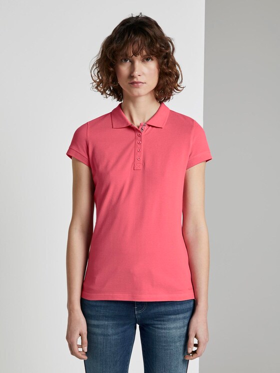 Polo Shirt met textuur - Vrouwen - charming pink Polo Shirt met textuur - Vrouwen - charming pink - 1 - TOM TAILOR