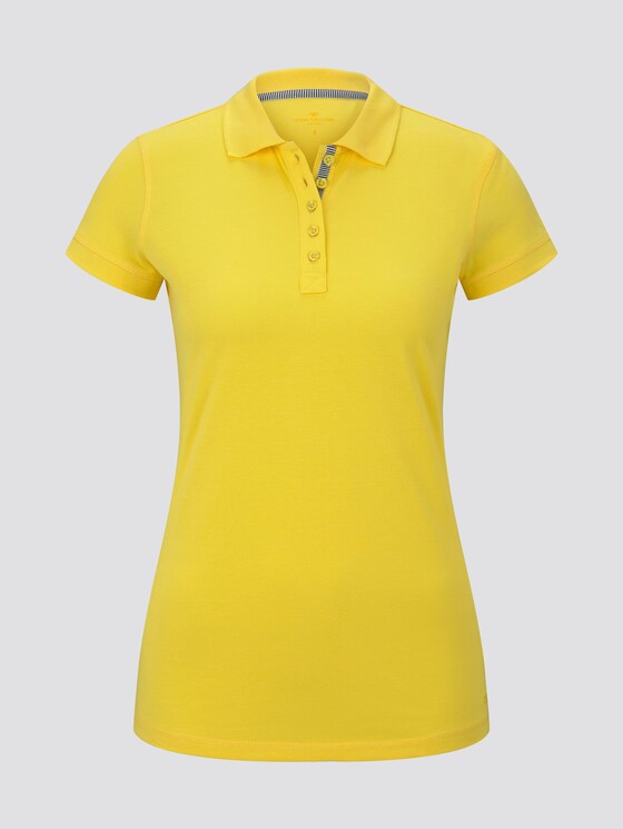 Polo Shirt met textuur - Vrouwen - jasmine yellow Polo Shirt met textuur - Vrouwen - jasmine yellow - 7 - TOM TAILOR