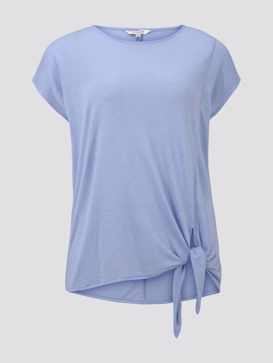 T-Shirt mit Knoten-Detail - Frauen - Parisienne Blue T-Shirt mit Knoten-Detail - Frauen - Parisienne Blue - 7 - My True Me