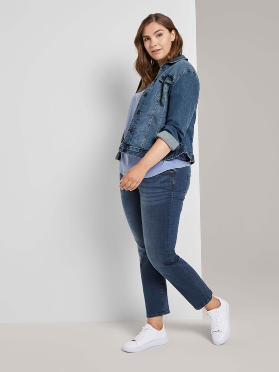 3/4 Arm Shirt mit Rippkragen - Frauen - Parisienne Blue 3/4 Arm Shirt mit Rippkragen - Frauen - Parisienne Blue - 3 - My True Me