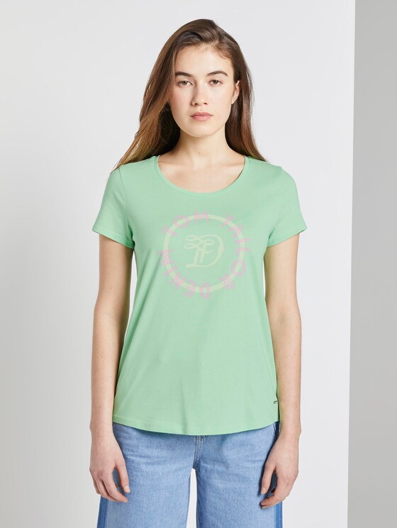 T-Shirt mit Logo-Print - Frauen - soft neo green T-Shirt mit Logo-Print - Frauen - soft neo green - 1 - TOM TAILOR Denim