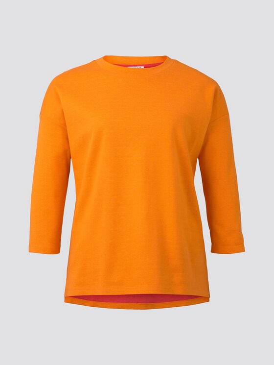 Zweilagiges Sweatshirt - Frauen - bright mandarin Zweilagiges Sweatshirt - Frauen - bright mandarin - 7 - My True Me