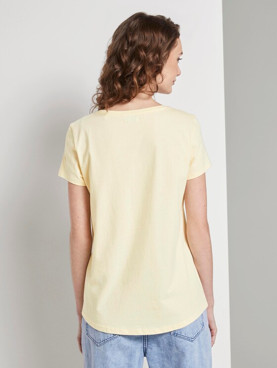 Nena & Larissa: T-Shirt mit Printstreifen - Frauen - pale yellow Nena & Larissa: T-Shirt mit Printstreifen - Frauen - pale yellow - 2 - TOM TAILOR Denim