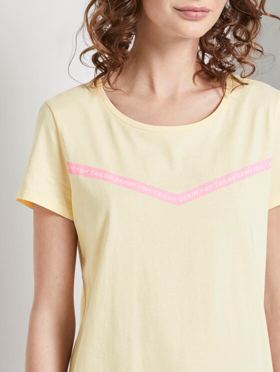 Nena & Larissa: T-Shirt mit Printstreifen - Frauen - pale yellow Nena & Larissa: T-Shirt mit Printstreifen - Frauen - pale yellow - 9 - TOM TAILOR Denim