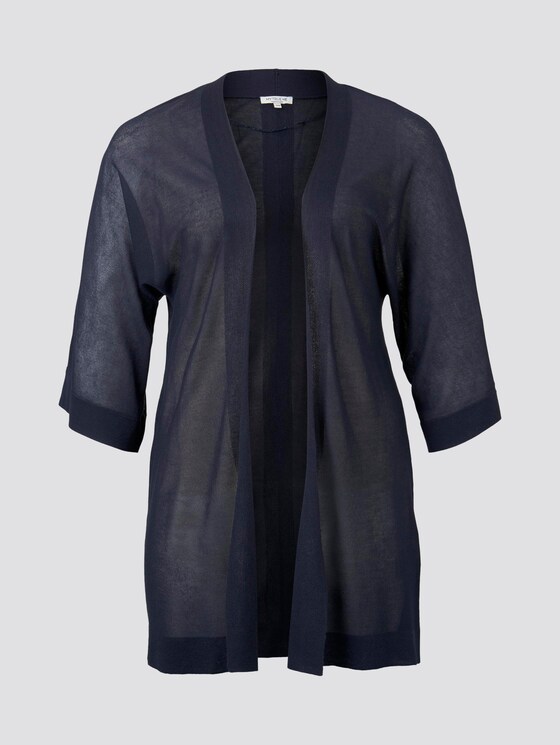 Cardigan mit weiten Ärmeln - Frauen - Real Navy Blue Cardigan mit weiten Ärmeln - Frauen - Real Navy Blue - 7 - My True Me