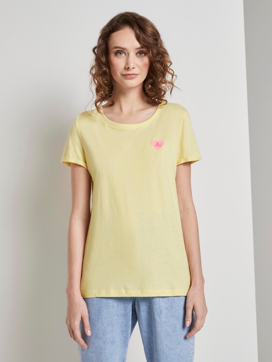 T-Shirt mit beidseitigem Print - Frauen - pale yellow T-Shirt mit beidseitigem Print - Frauen - pale yellow - 1 - TOM TAILOR Denim