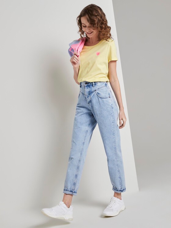 T-Shirt mit beidseitigem Print - Frauen - pale yellow T-Shirt mit beidseitigem Print - Frauen - pale yellow - 3 - TOM TAILOR Denim