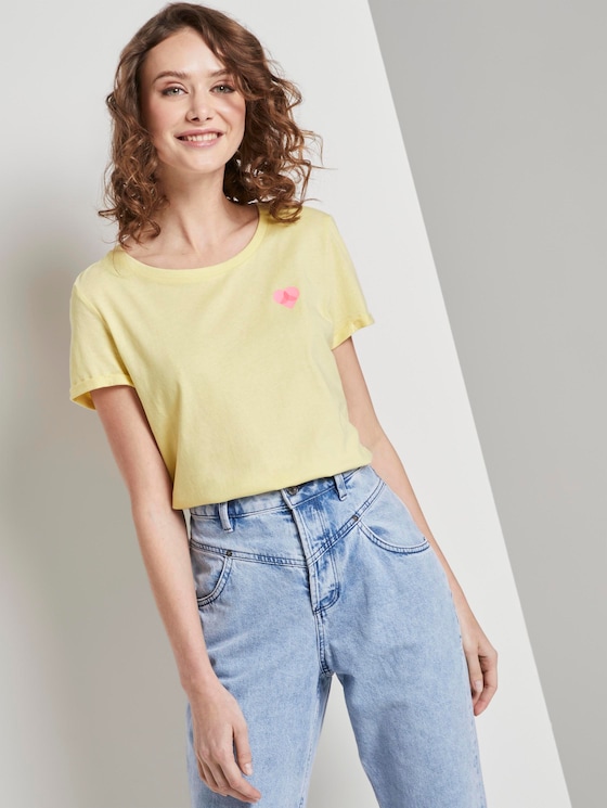 T-Shirt mit beidseitigem Print - Frauen - pale yellow T-Shirt mit beidseitigem Print - Frauen - pale yellow - 5 - TOM TAILOR Denim