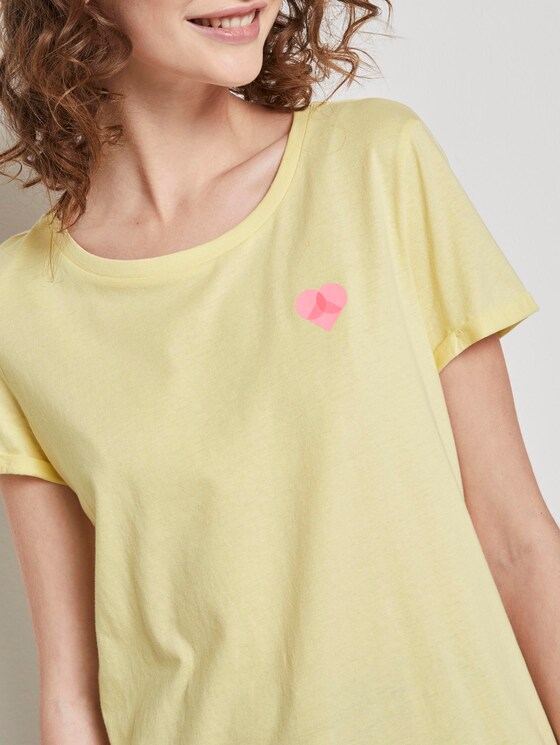 T-Shirt mit beidseitigem Print - Frauen - pale yellow T-Shirt mit beidseitigem Print - Frauen - pale yellow - 9 - TOM TAILOR Denim