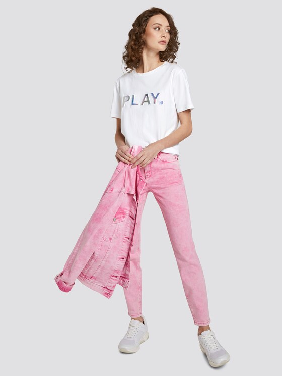 Lockeres T-Shirt mit Print - Frauen - Off White Lockeres T-Shirt mit Print - Frauen - Off White - 3 - TOM TAILOR Denim