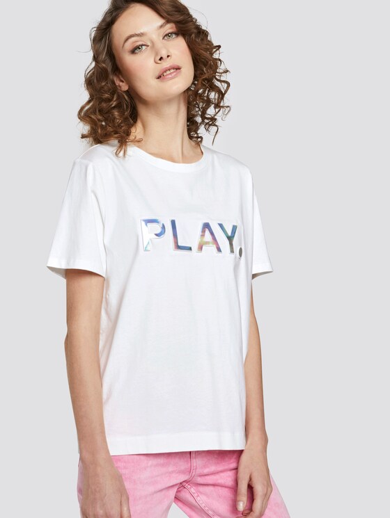 Lockeres T-Shirt mit Print - Frauen - Off White Lockeres T-Shirt mit Print - Frauen - Off White - 5 - TOM TAILOR Denim