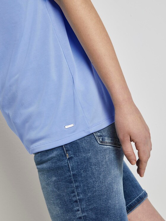 Lockeres T-Shirt aus Modal - Frauen - fresh light blue Lockeres T-Shirt aus Modal - Frauen - fresh light blue - 10 - TOM TAILOR Denim
