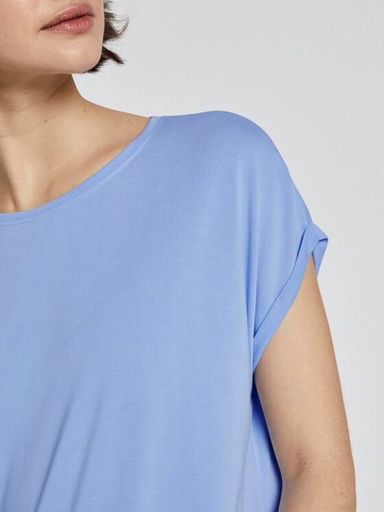 Lockeres T-Shirt aus Modal - Frauen - fresh light blue Lockeres T-Shirt aus Modal - Frauen - fresh light blue - 9 - TOM TAILOR Denim