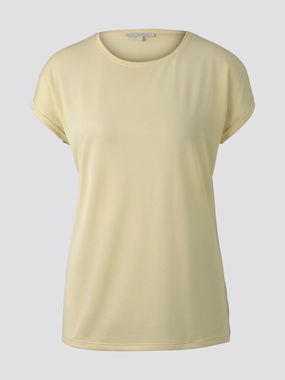Lockeres T-Shirt aus Modal - Frauen - pale yellow Lockeres T-Shirt aus Modal - Frauen - pale yellow - 7 - TOM TAILOR Denim