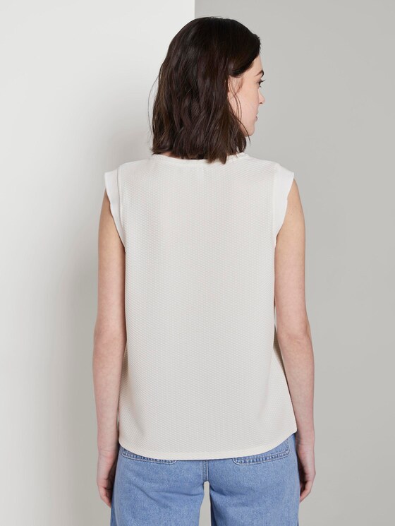 Printed top with wing sleeves - Women - Off White Printed top with wing sleeves - Women - Off White - 2 - TOM TAILOR Denim