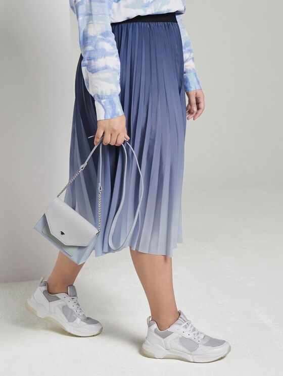 Plissierter Midi-Rock mit Farbverlauf - Frauen - Real Navy Blue Plissierter Midi-Rock mit Farbverlauf - Frauen - Real Navy Blue - 11 - My True Me
