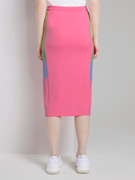 Midi skirt in colour blocking - Women - neon rose Midi skirt in colour blocking - Women - neon rose - 2 - TOM TAILOR Denim