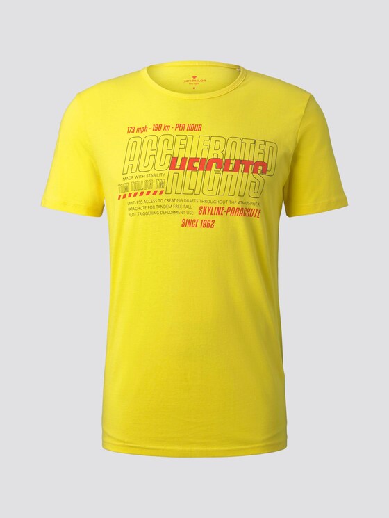 T-Shirt mit Print - Männer - bright yellow T-Shirt mit Print - Männer - bright yellow - 7 - TOM TAILOR