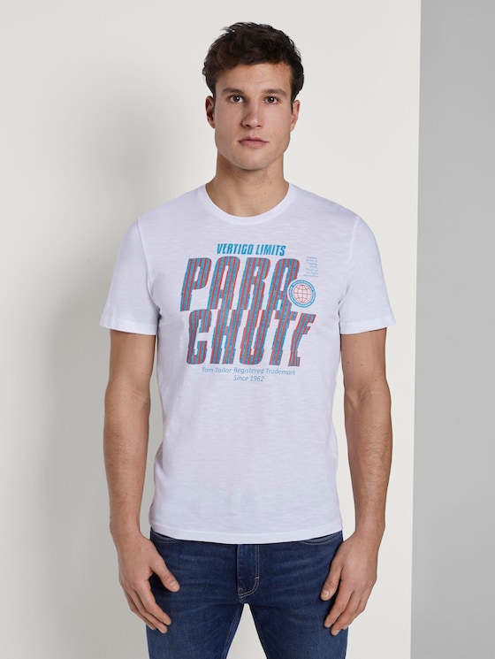 Sportliches T-Shirt mit Print - Männer - White Sportliches T-Shirt mit Print - Männer - White - 1 - TOM TAILOR