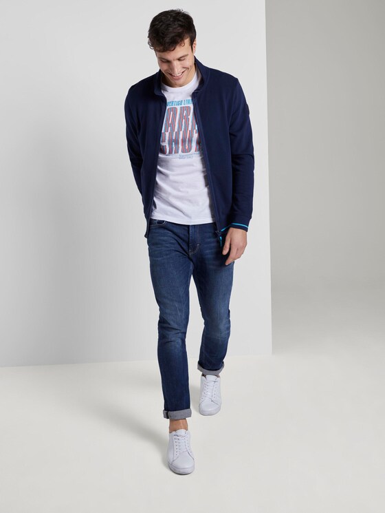 Sportliches T-Shirt mit Print - Männer - White Sportliches T-Shirt mit Print - Männer - White - 3 - TOM TAILOR