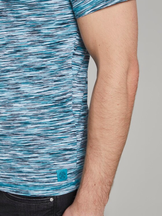 Bunt meliertes T-Shirt - Männer - teal spacedye Bunt meliertes T-Shirt - Männer - teal spacedye - 10 - TOM TAILOR