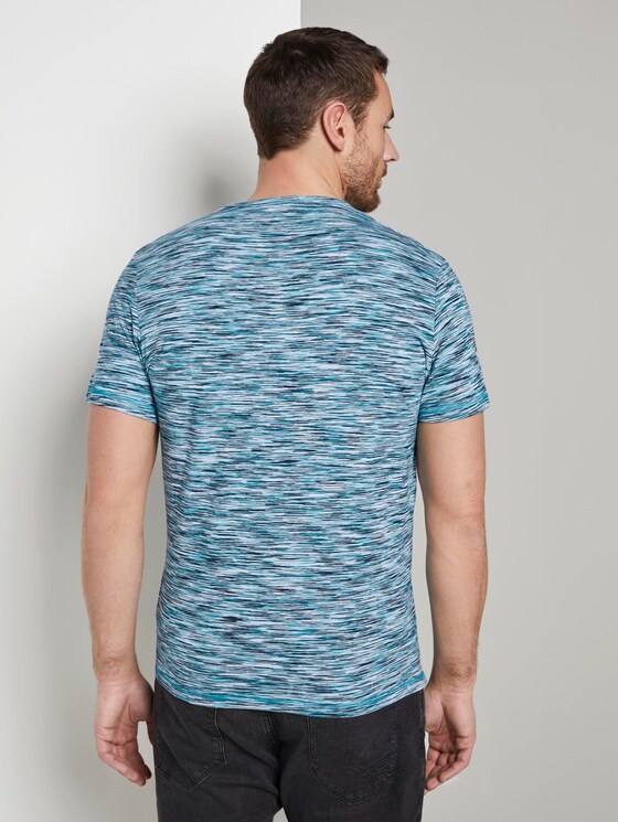 Bunt meliertes T-Shirt - Männer - teal spacedye Bunt meliertes T-Shirt - Männer - teal spacedye - 2 - TOM TAILOR