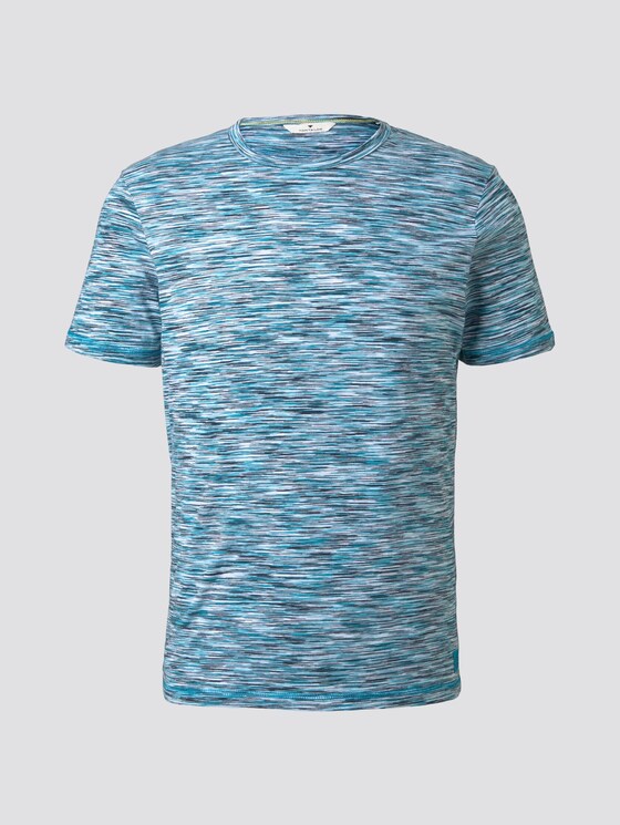 Bunt meliertes T-Shirt - Männer - teal spacedye Bunt meliertes T-Shirt - Männer - teal spacedye - 7 - TOM TAILOR
