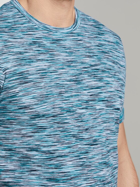Bunt meliertes T-Shirt - Männer - teal spacedye Bunt meliertes T-Shirt - Männer - teal spacedye - 9 - TOM TAILOR