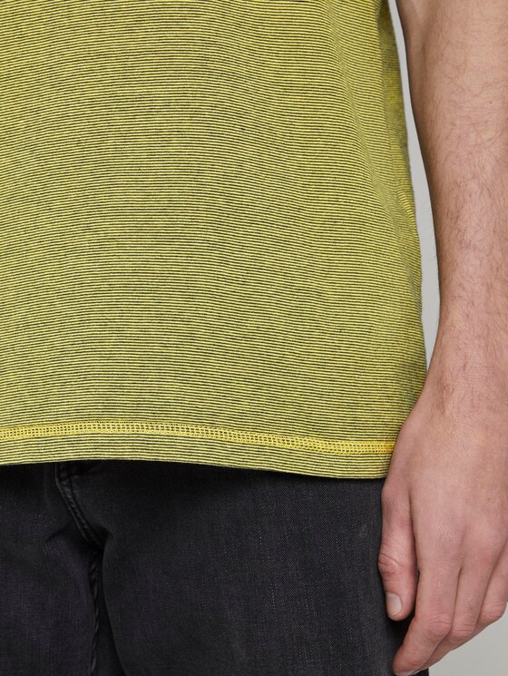 Gestreiftes T-Shirt mit Print - Männer - yellow overdye stripe Gestreiftes T-Shirt mit Print - Männer - yellow overdye stripe - 10 - TOM TAILOR