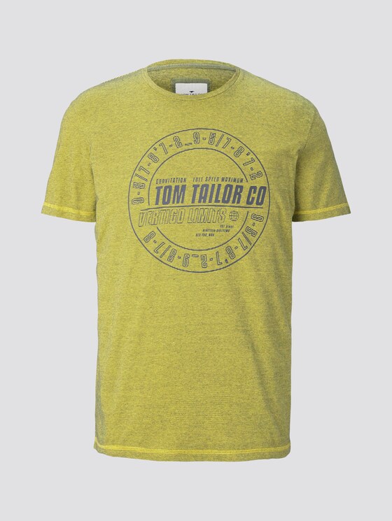 Gestreiftes T-Shirt mit Print - Männer - yellow overdye stripe Gestreiftes T-Shirt mit Print - Männer - yellow overdye stripe - 7 - TOM TAILOR