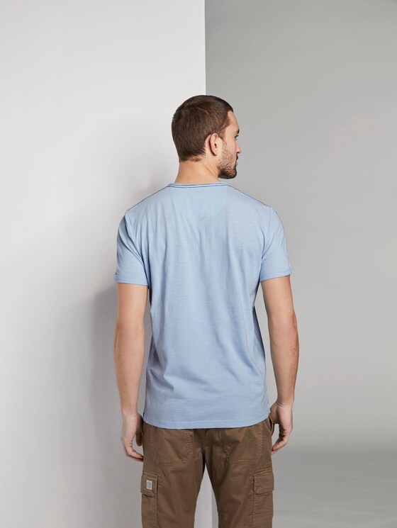 Henley T-Shirt in Melange-Optik - Männer - light powder blue Henley T-Shirt in Melange-Optik - Männer - light powder blue - 9 - TOM TAILOR