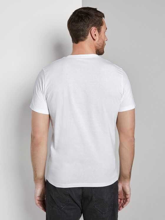 T-Shirt mit Print - Männer - White T-Shirt mit Print - Männer - White - 2 - TOM TAILOR