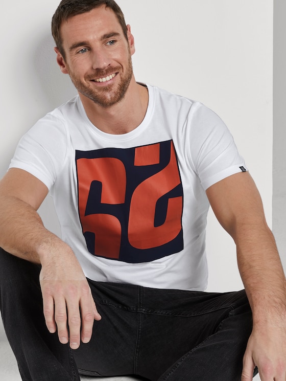T-Shirt mit Print - Männer - White T-Shirt mit Print - Männer - White - 5 - TOM TAILOR
