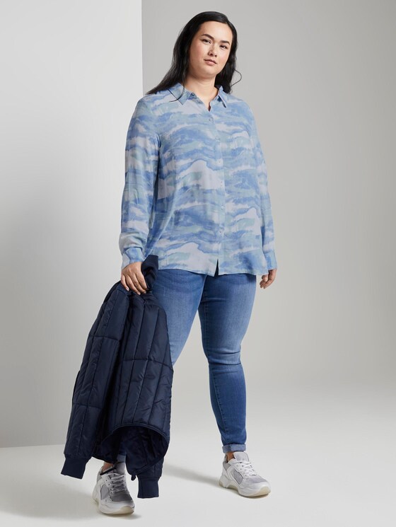 Curvy - Bluse im Tie-Dye Look - Frauen - bluish tie dye Curvy - Bluse im Tie-Dye Look - Frauen - bluish tie dye - 3 - My True Me